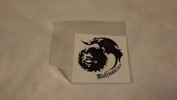 a sticker with the logo